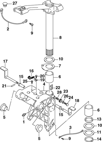 EVINRUDE-JOHNSON 5036706 Bracket, Swivel