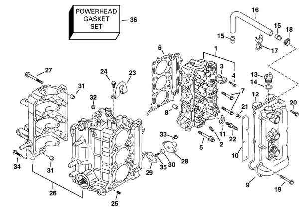 EVINRUDE-JOHNSON 5036714 Gasket Set