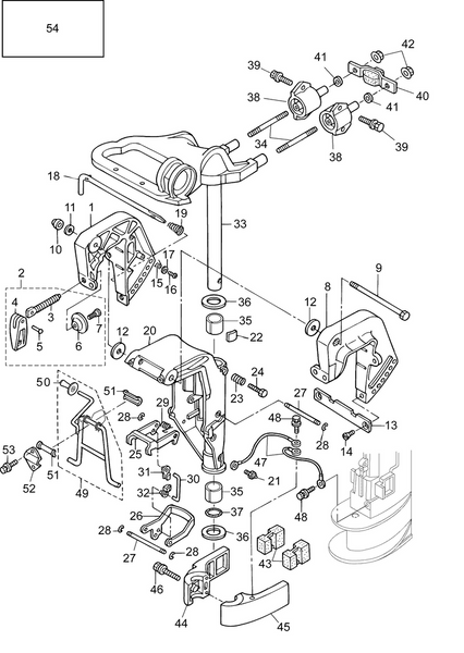 EVINRUDE-JOHNSON 5040151 Stern Bracket Spring
