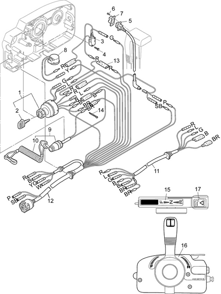 EVINRUDE-JOHNSON 5040254 Ptt Switch Assembly | Control With Trim