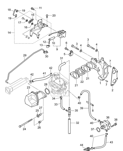 EVINRUDE-JOHNSON 5040693 Choke Lever (Choke Solenoid Bracket) | Pl