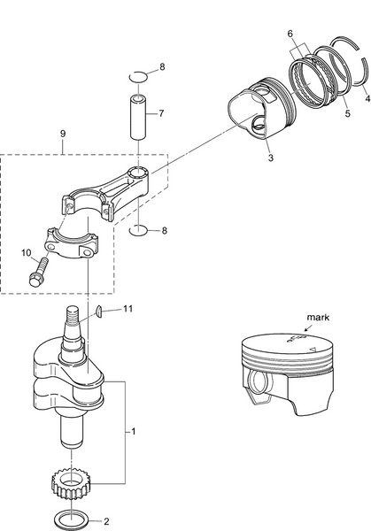 EVINRUDE-JOHNSON 5040944 Piston Ring, Standard 2Nd