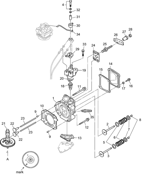 EVINRUDE-JOHNSON 5040955 Cylinder Head Bolt 8-90