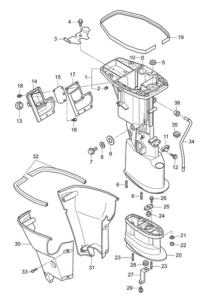 EVINRUDE-JOHNSON 5041221 Water Pipe Seal (Upper)