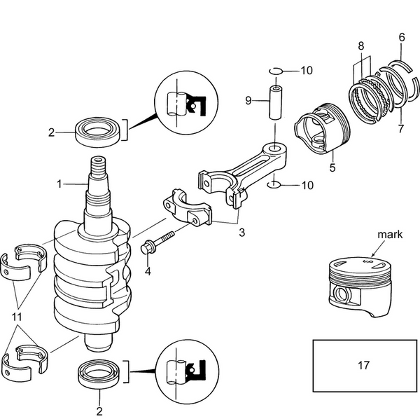 EVINRUDE-JOHNSON 5041259 Piston (Standard Size) | Standard Size
