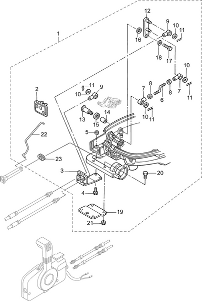 EVINRUDE-JOHNSON 5041455 Remote Control Conversion Kit | El, Pl, Px, R