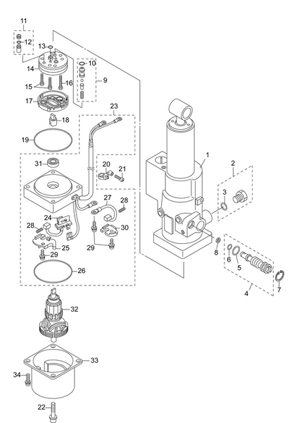 EVINRUDE-JOHNSON 5041509 Motor Bracket Assembly