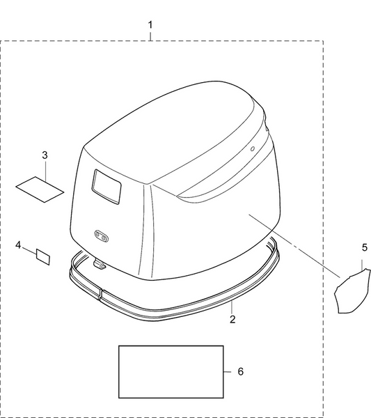 EVINRUDE-JOHNSON 5041937 Top Cowl Sub-Assembly | Does Not Include Decals