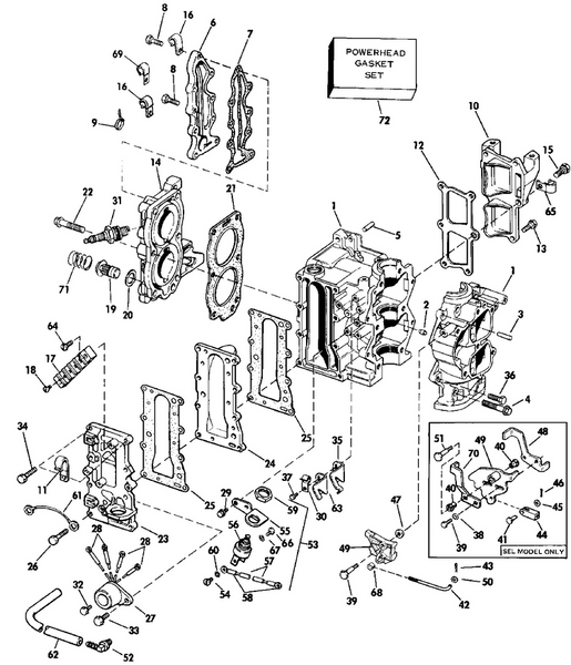EVINRUDE-JOHNSON 511949 Terminal Block