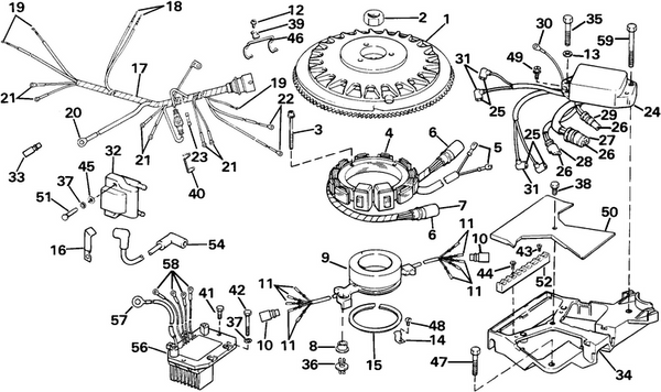 EVINRUDE-JOHNSON 511989 Connector