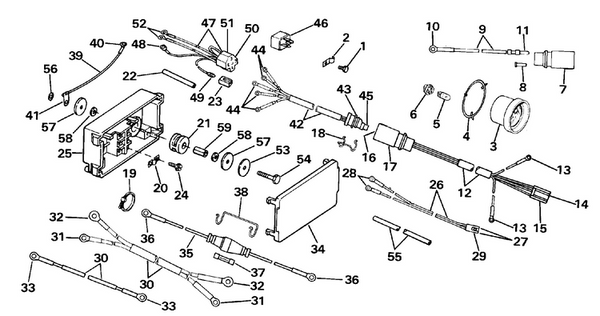 EVINRUDE-JOHNSON 582660 Cable Assy., To Terminal Block