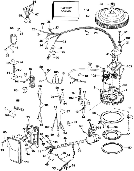 EVINRUDE-JOHNSON 583957 Cable Ay