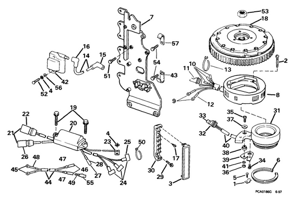 EVINRUDE-JOHNSON 586367 Stator Assy.