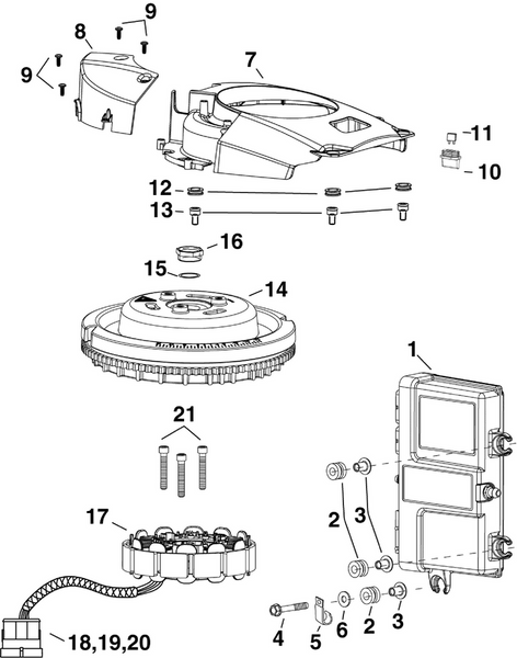 EVINRUDE-JOHNSON 586949 Stator Assembly
