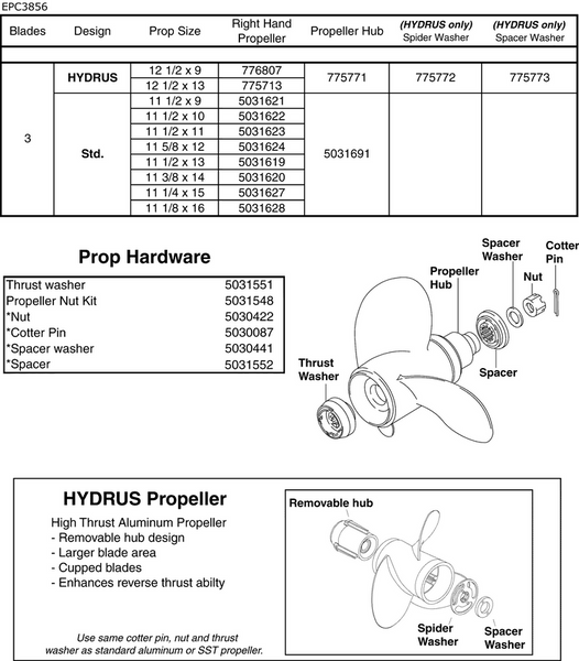 EVINRUDE-JOHNSON 775773 (Hydrus Only) Spacer Washer