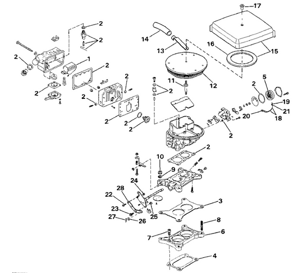 EVINRUDE-JOHNSON 908602 Stud, Carburetor To Adaptor