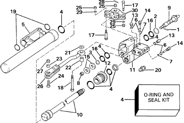 EVINRUDE-JOHNSON 910959 Fitting, Oil Pressure