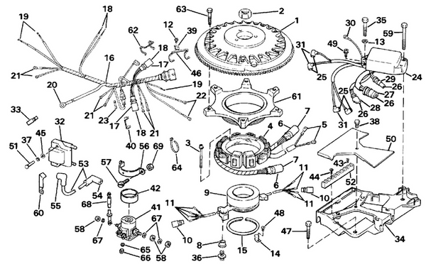 EVINRUDE-JOHNSON 912059 Pulley, Flywheel
