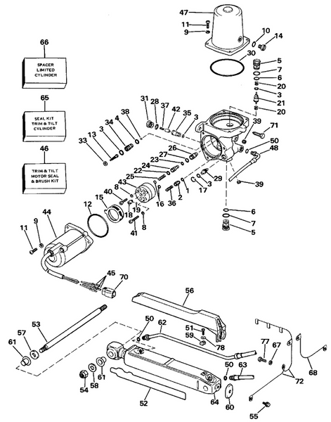 EVINRUDE-JOHNSON 984961 Seal & Brush Kit