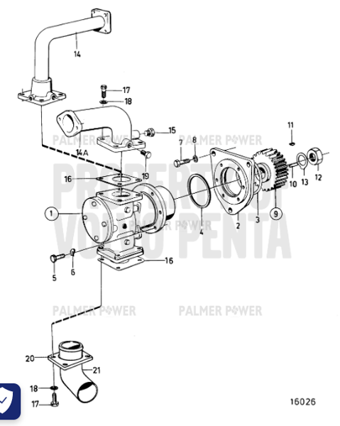 Order VOLVO PENTA 3829312 Seawater Pump