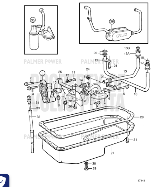 Order VOLVO PENTA 11030522 Sump