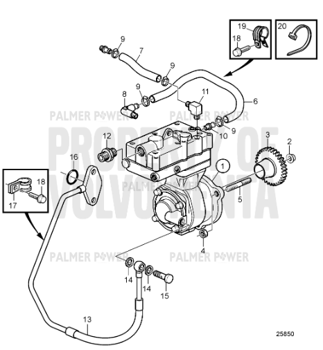 Order VOLVO PENTA 11129511 Oil Hose