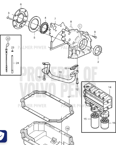 Order VOLVO PENTA 11700301 Oil Pan