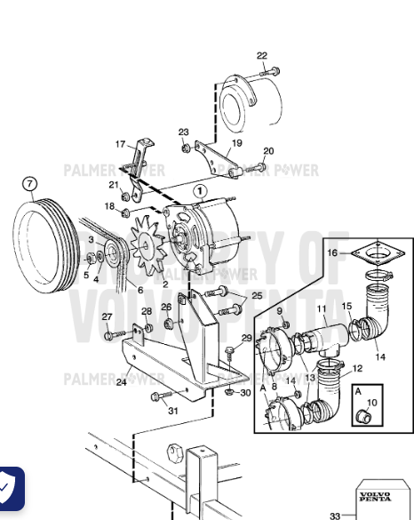 Order VOLVO PENTA 1613241 Fan