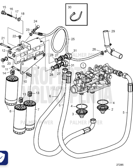 Order VOLVO PENTA 17222136 Adapter