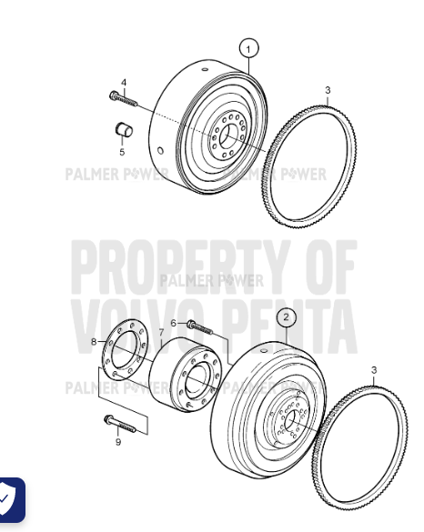 Order VOLVO PENTA 20459128 Flywheel