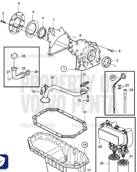 Order VOLVO PENTA 20460020 Oil Pan