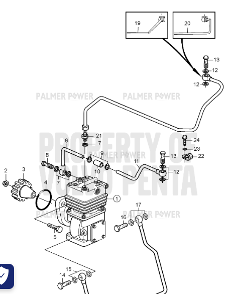 Order VOLVO PENTA 20460400 Hollow Screw