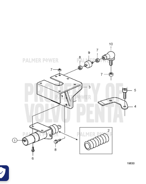 Order VOLVO PENTA 20464446 Stop Plate