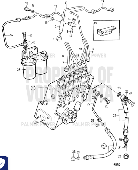 Order VOLVO PENTA 20474007 Delivery Pipe Kit