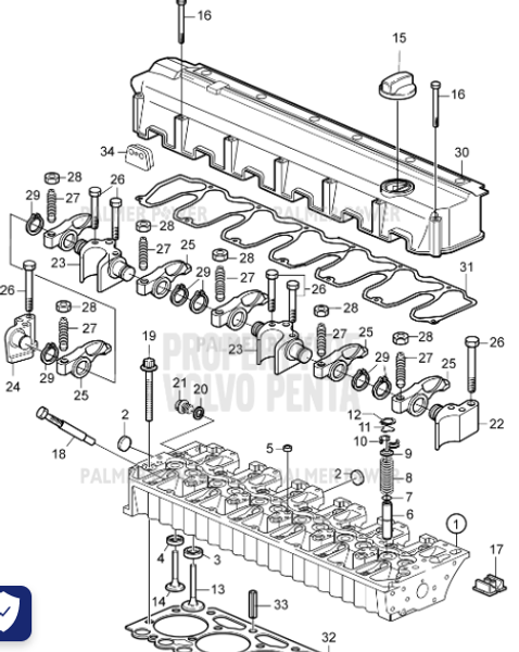 Order VOLVO PENTA 20489008 Cylinder Head