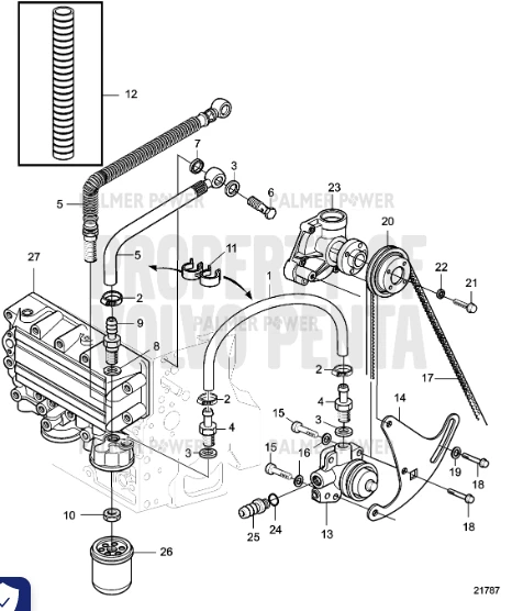 Order VOLVO PENTA 20492602 Hose Nipple