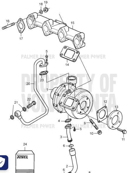 Order VOLVO PENTA 20555279 Return Line