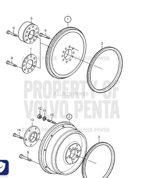 Order VOLVO PENTA 20808169 Flywheel