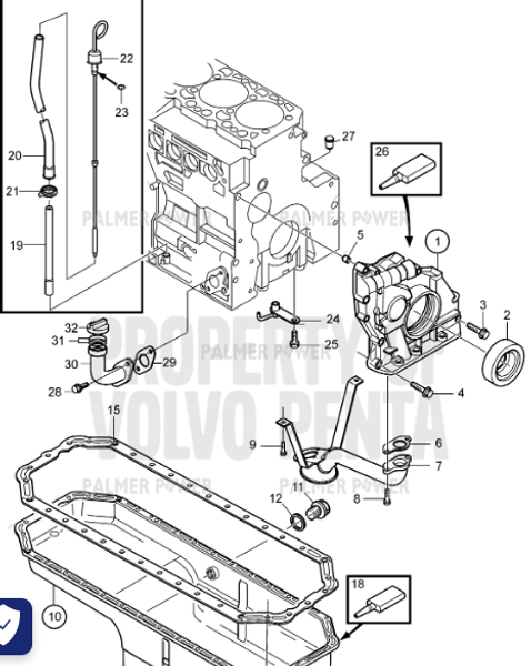 Order VOLVO PENTA 20814391 Oil Pan