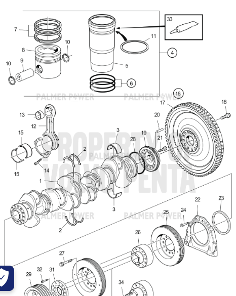 Order VOLVO PENTA 20867661 Big-End Bearing Kit