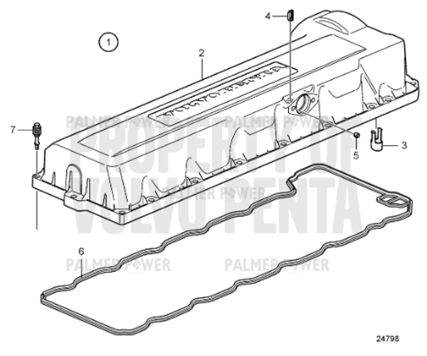 Order VOLVO PENTA 21047005 Valve Cover | Valve Cover