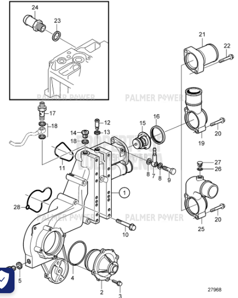 Order VOLVO PENTA 21066503 Elbow