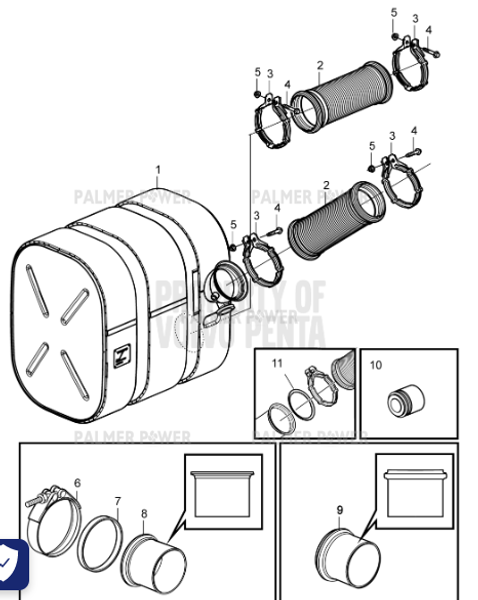 Order VOLVO PENTA 21095726 Gasket