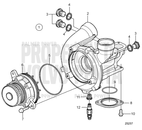 Order VOLVO PENTA 21105524 Coolant Pump Housing