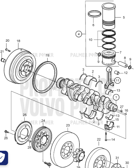 Order VOLVO PENTA 21165421 Vibration Damper