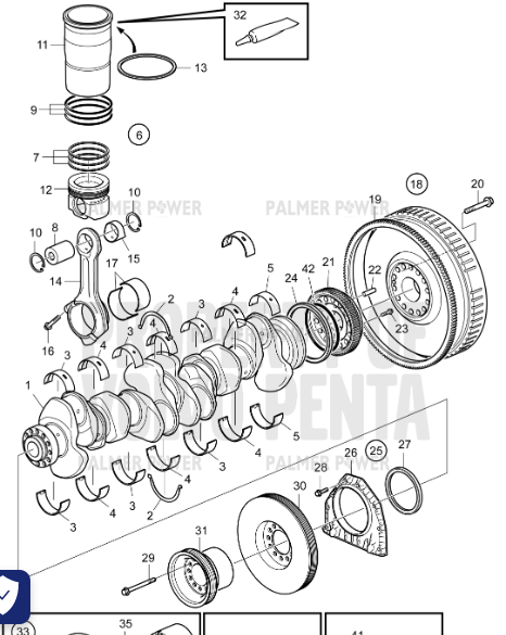Order VOLVO PENTA 21168465 Pulley