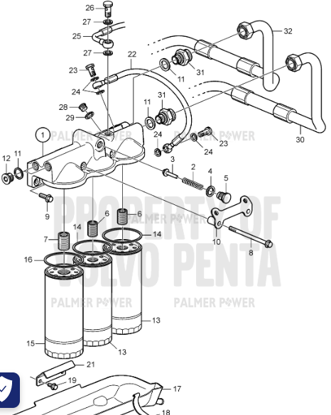Order VOLVO PENTA 21205474 Bracket