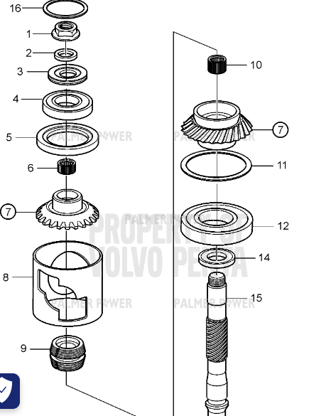 Order VOLVO PENTA 21255887 Gear Set