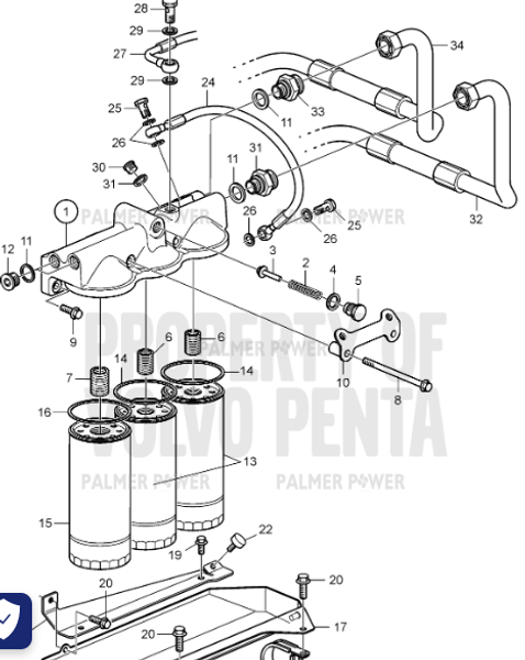 Order VOLVO PENTA 21278480 Bracket