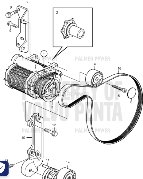Order VOLVO PENTA 21280913 Idler Pulley